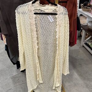 A'Reve Ivory Lace Duster
